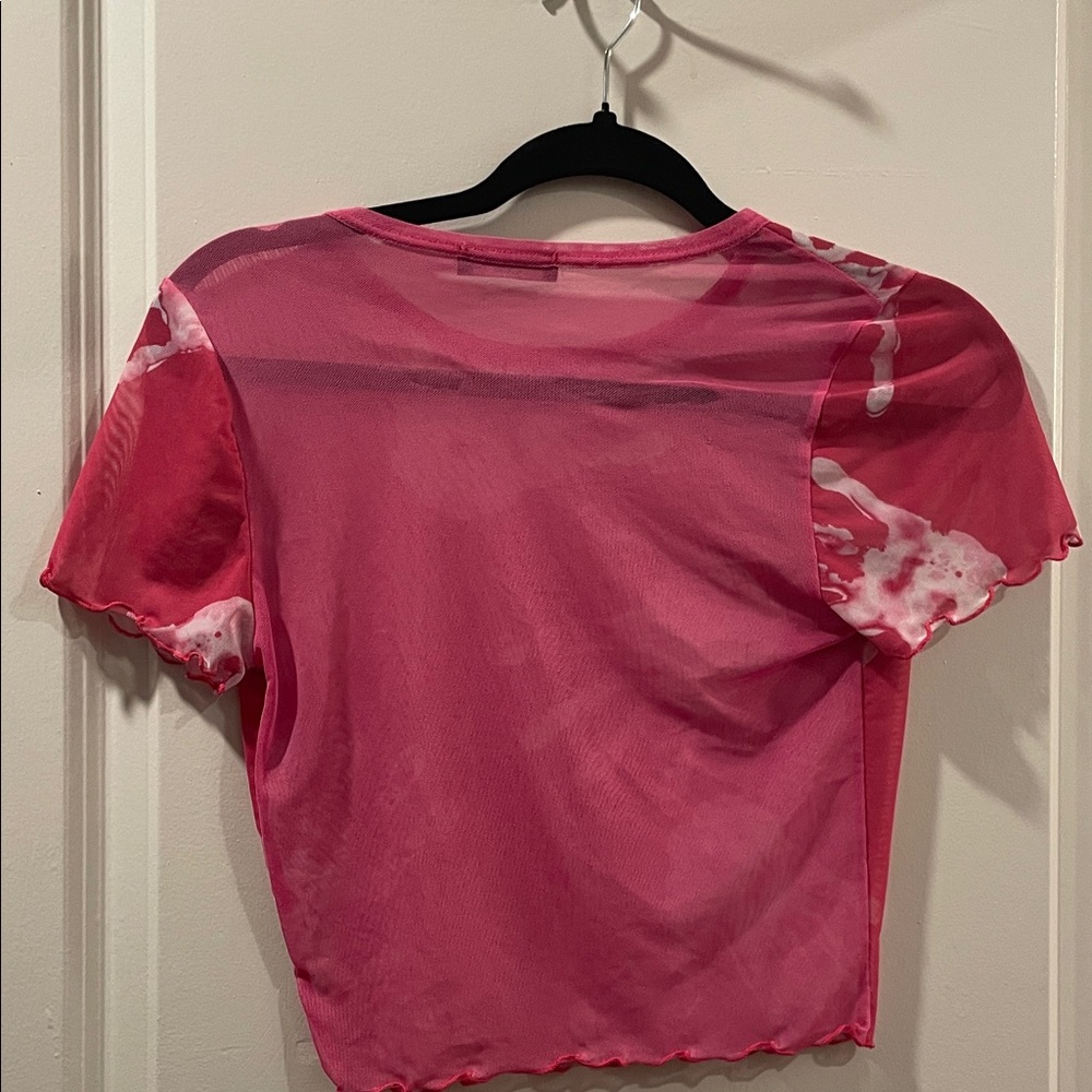 Pink Mesh Top - Picture 3 of 3